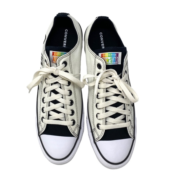 Converse Ctas Low Top Wedding White Canvas Men’s Sneakers Custom 171213C-WHTOFBK - Picture 3 of 12